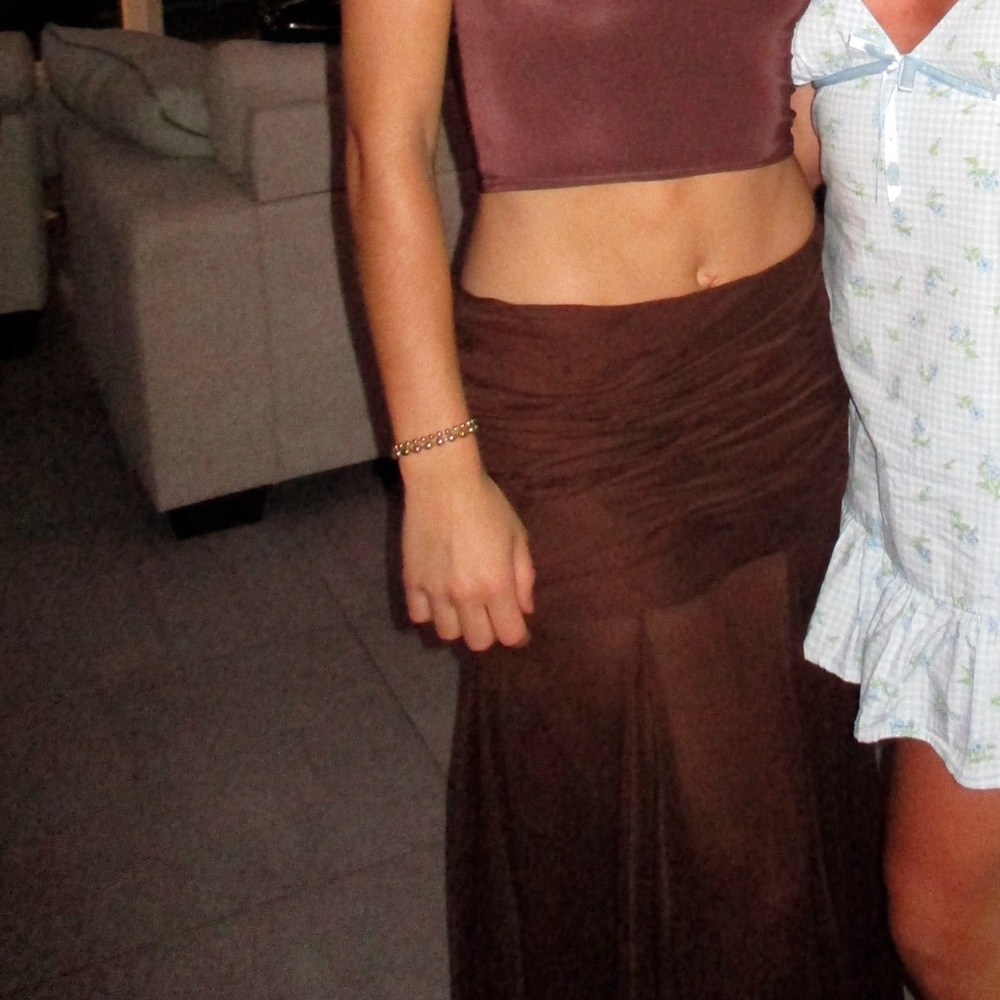Zara Semi-sheer draped Maxi Skirt - Picture 2 of 4